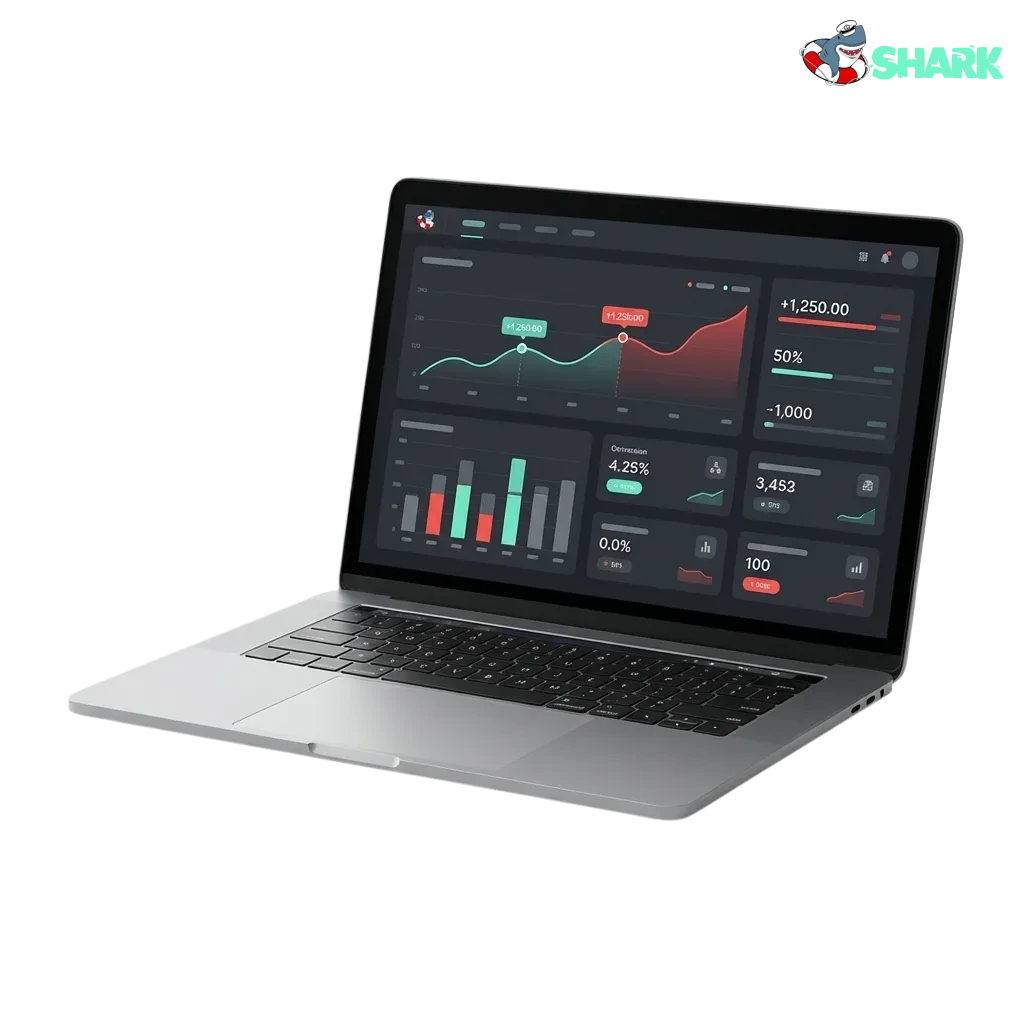 Admiral Shark affiliate program banner promoting UK iGaming traffic, stable income, and commission-based casino and betting offers