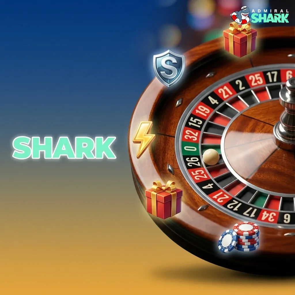 Admiral Shark Casino interface showing game variety, mobile play, local payments, and responsible gambling tools for UK players