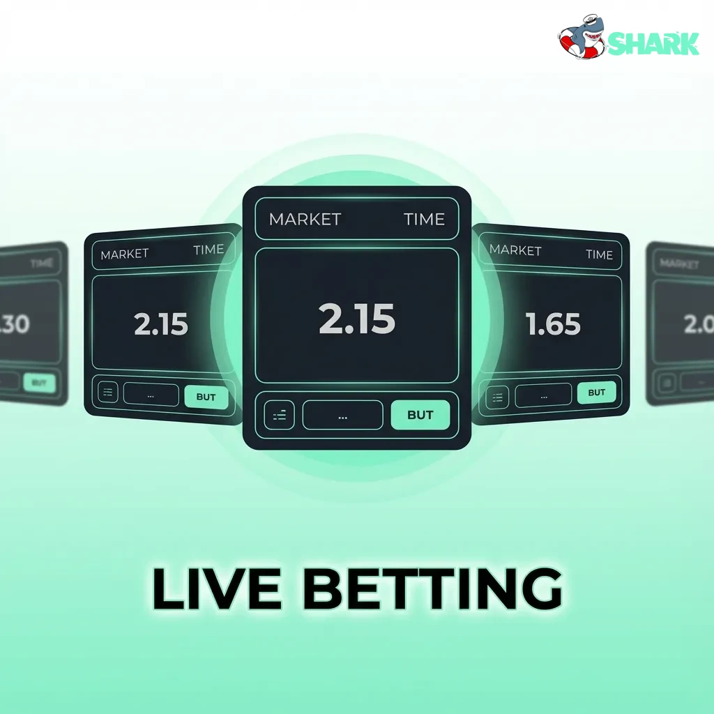 Smartphone screen showing Admiral Shark live betting interface with changing odds for football, tennis, basketball and eSports.