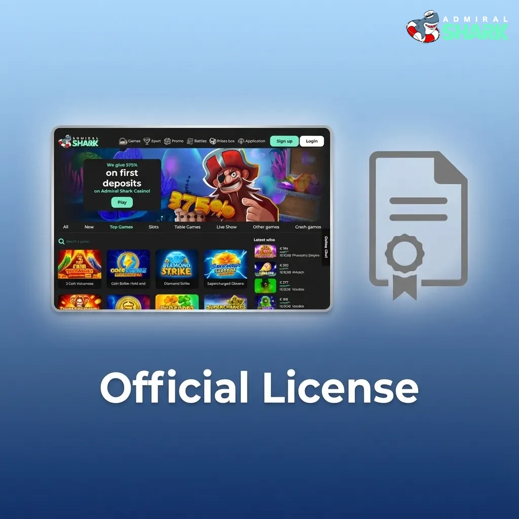 Official licence notice: Admiral Shark licensed by Malta Gaming Authority for UK players, ensuring safe, regulated online betting