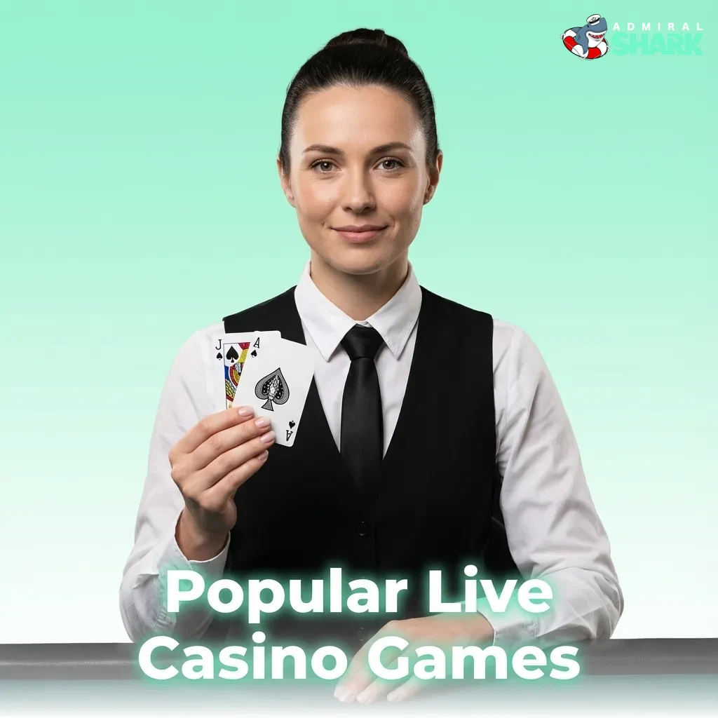 Grid of popular UK live casino games like roulette, blackjack, baccarat and Crazy Time with friendly dealers