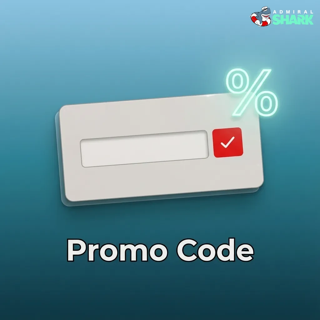 Promo code info screen showing SHARK200, SPORT50, VIPBOOST with descriptions of casino, sports, and VIP promotional offers