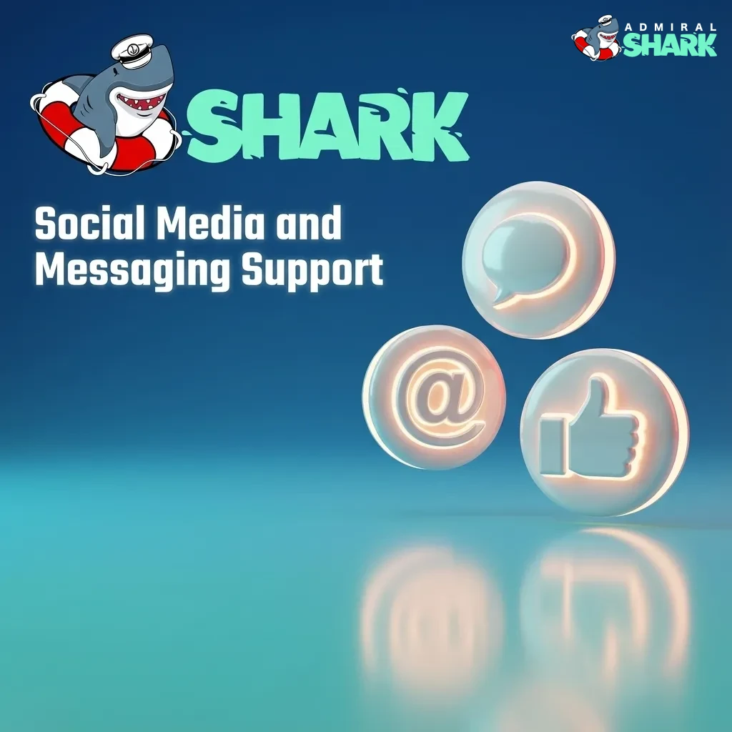Illustration of social media and messaging icons showing alternative ways to contact customer support safely and for general help
