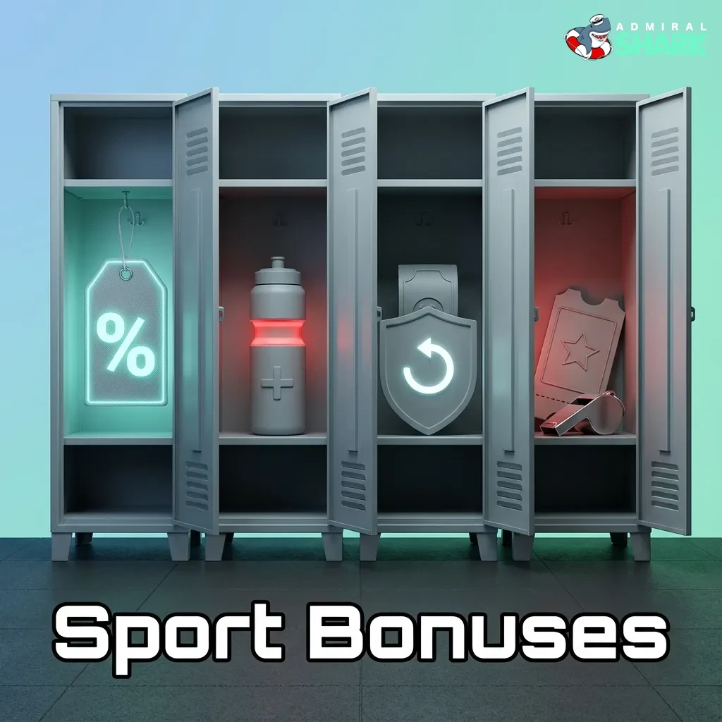 Sport bonuses page showing first deposit offers, reload free bets, acca boosts, insurance, and event-specific promos