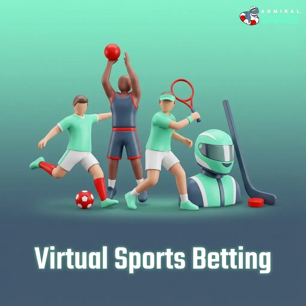 Illustration of virtual sports betting with digital icons for football, horse racing, greyhounds and tennis on a betting screen