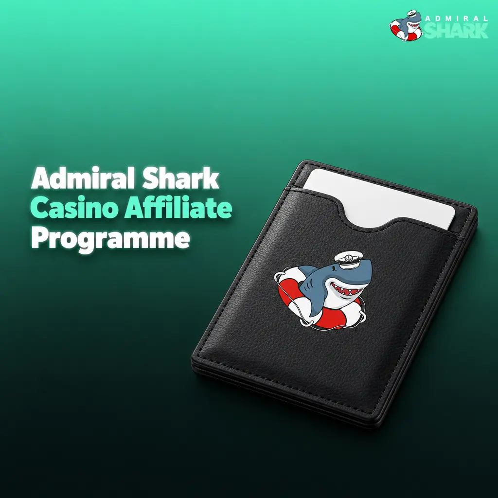 Admiral Shark Casino affiliate programme dashboard showing revenue share, CPA models, real-time reporting, and commission tools