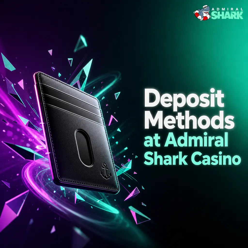 Admiral Shark Casino deposit methods including Visa, Mastercard, PayPal, Skrill, Neteller and bank transfer for UK players