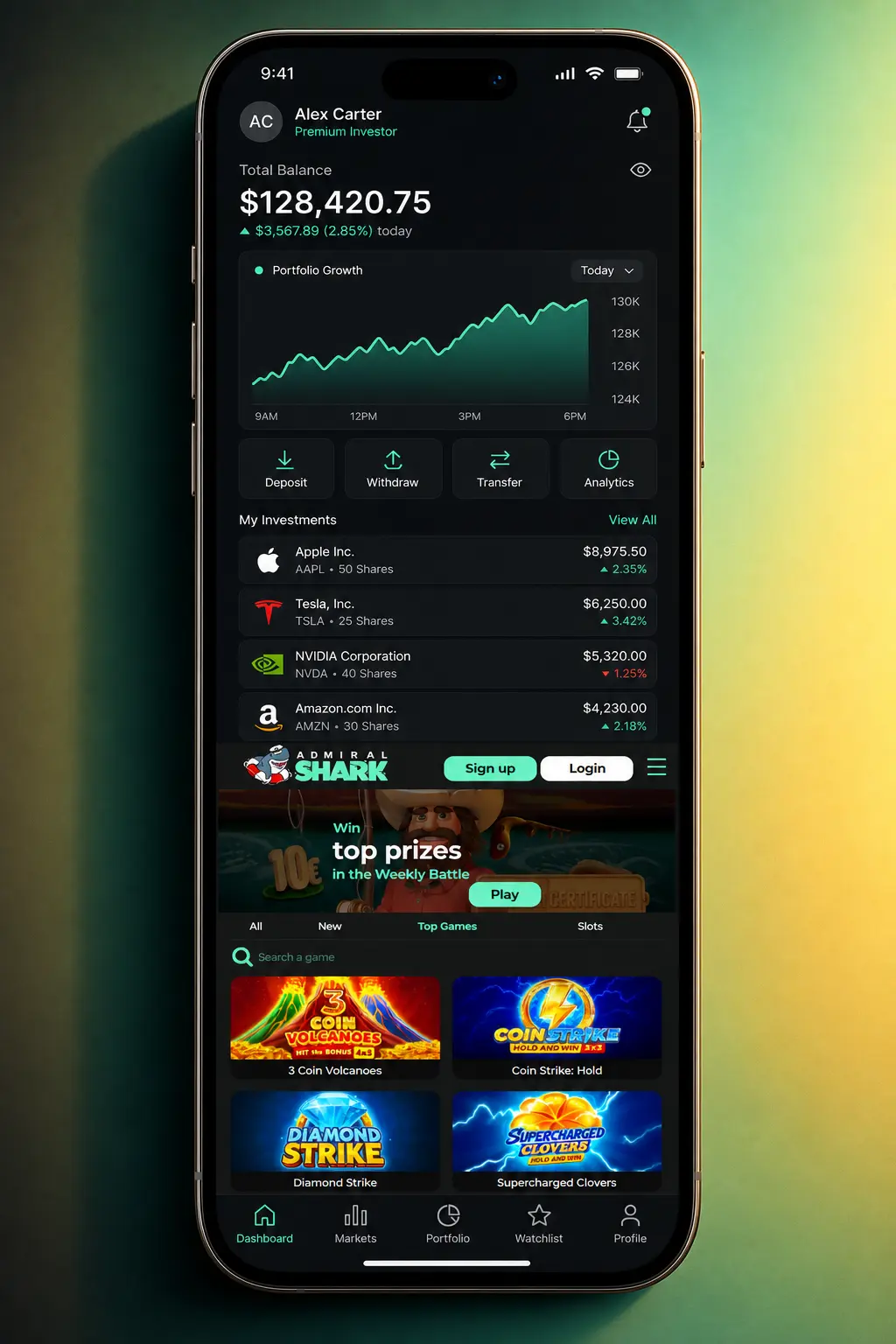 Admiral Shark Casino app withdrawal steps on mobile showing cashier, method selection and confirmation in the UK
