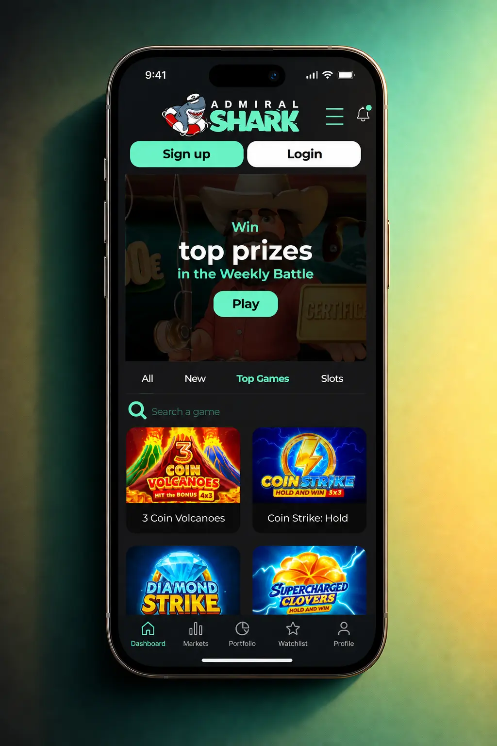 Admiral Shark Casino app withdrawal process showing cashier steps for UK players, including method selection and confirmation