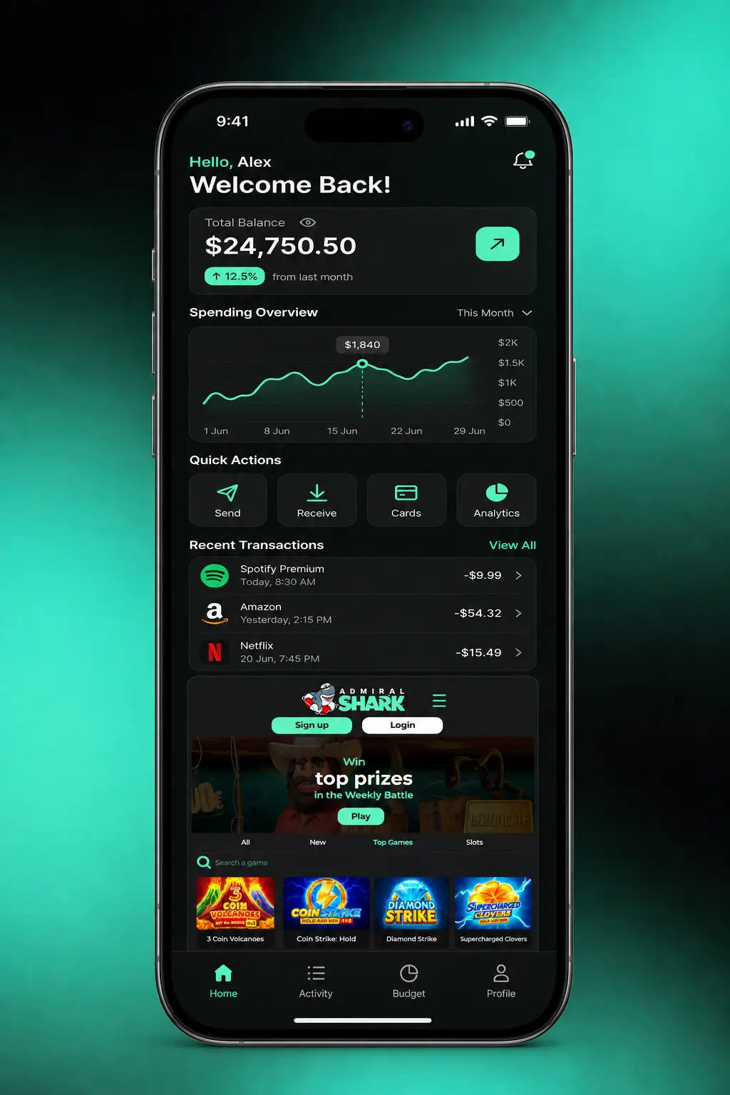 Step-by-step guide on how to place a bet at Admiral Shark Casino, from registration to confirming a wager