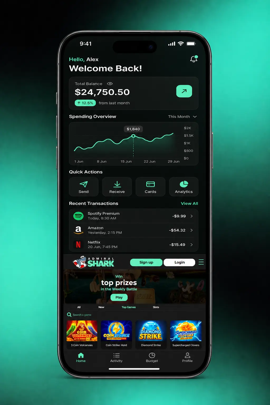 Step-by-step guide on how to place a bet at Admiral Shark Casino, from registration to confirmed wager