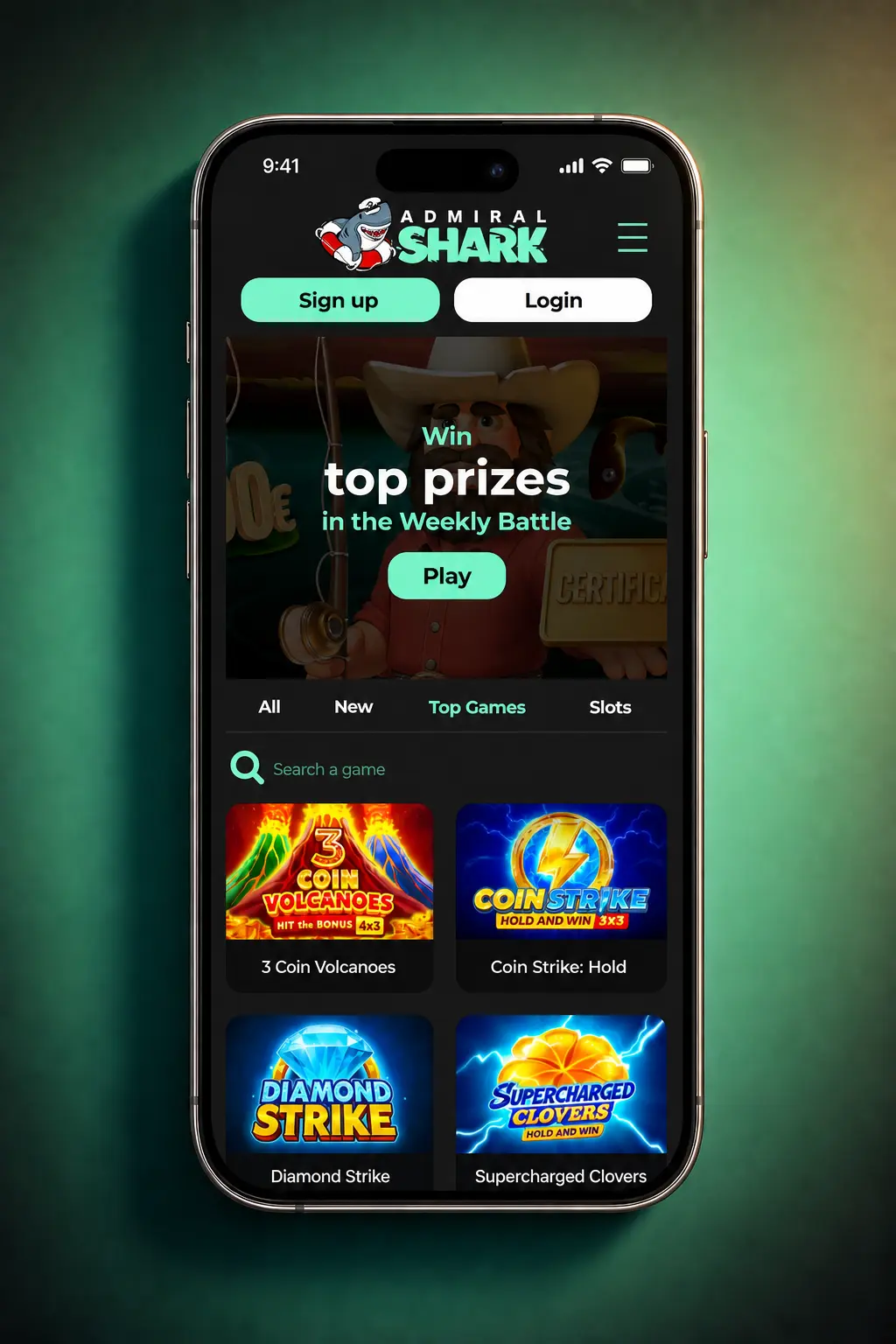 Admiral Shark Casino login process on desktop and mobile with SSL encryption and 2FA security steps